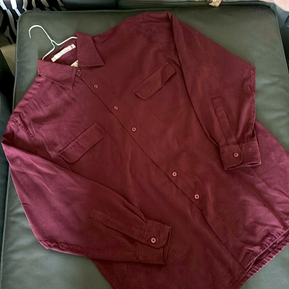 Velvet button up shirt